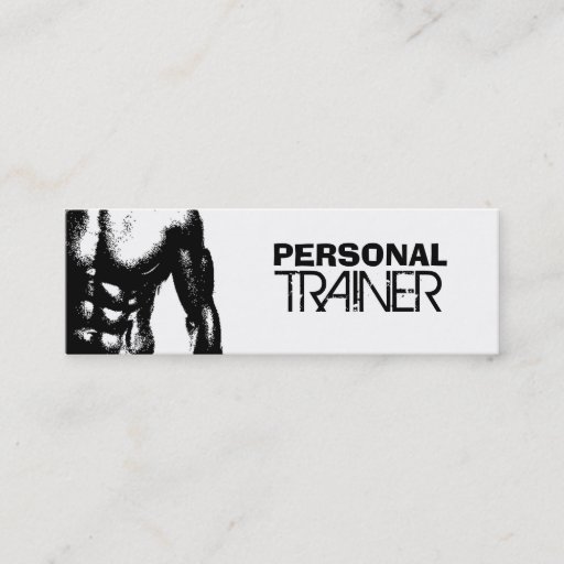 Customizable Personal Trainer Skinny Business Cards