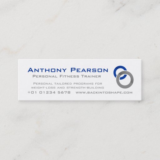 Customizable Personal Trainer skinny business promotion card Business Card