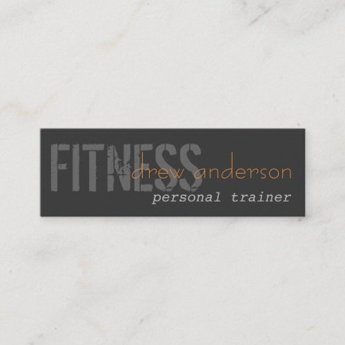 Personal Trainer Skinny Elegant Business Card