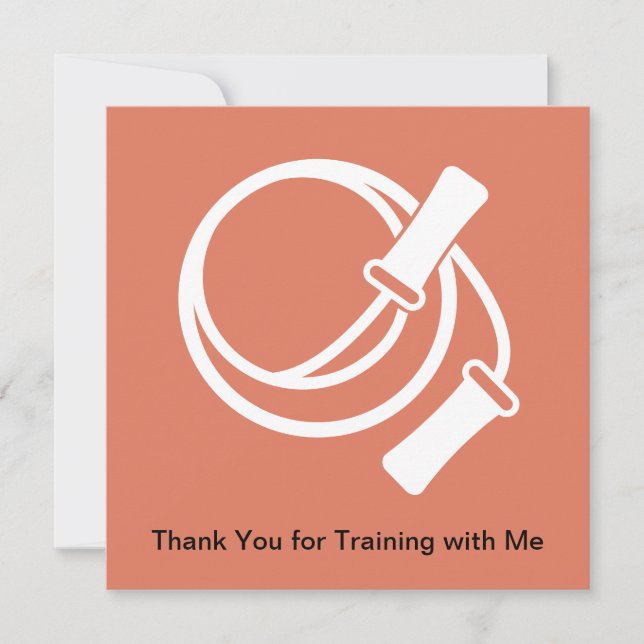 Personal Trainer Skipping Rope Thank You Note Card (Front)