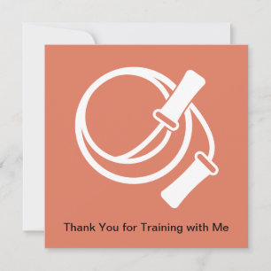 Personal Trainer Skipping Rope Thank You Note Card