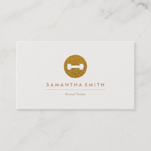 Personal Trainer Sparkling Logo Business Card