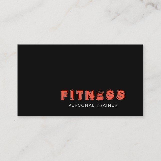Personal Trainer Sport Coach Fitness Gym Center Business Card (Front)