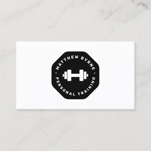  Personal Trainer Training Emblem  Business Card