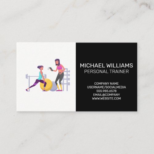 Personal Trainer  Training Session Business Card