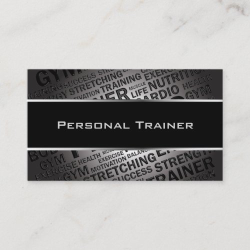 Personal Trainer Unique Business Card