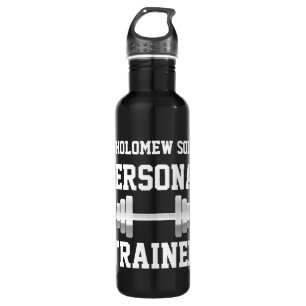 Personal Trainer Water Bottle, Personalized Name Stainless Steel Water Bottle
