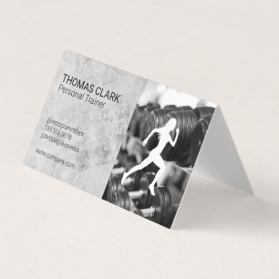 Personal Trainer Weights Runner Business Card