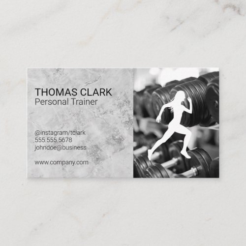 Personal Trainer  Weights  Runner Business Card