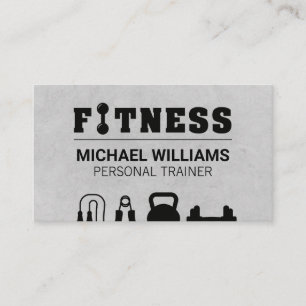 Personal Trainer Workout Equipment Fitness Business Card
