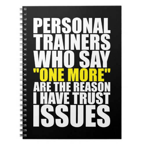 Personal Trainers and Trust Issues _ Funny Workout Notebook