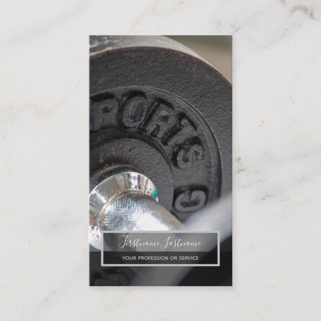 Personal training and fitness coaching experts bus business card (Front)