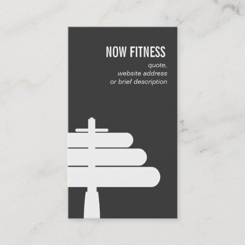 Personal Training Instructor Simple Black Business Card Templates