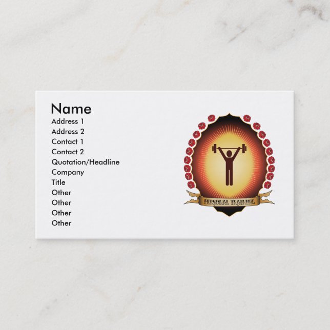 Personal Training Mandorla Business Card (Front)
