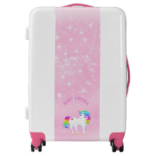 Personal Unicorn Magical Rainbow Pink Luggage