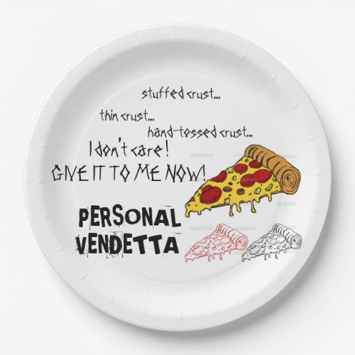 Personal Vendetta paper pizza plates for pizza 