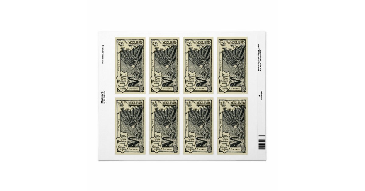 Make your own bookplate labels