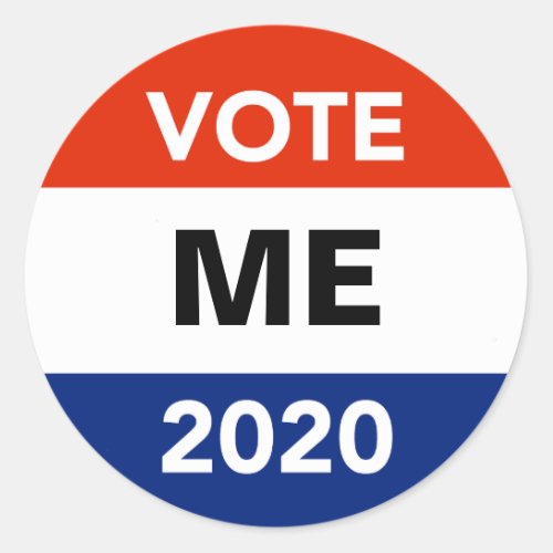 Personal Vote 2020 Presidential Election Campaign Classic Round Sticker