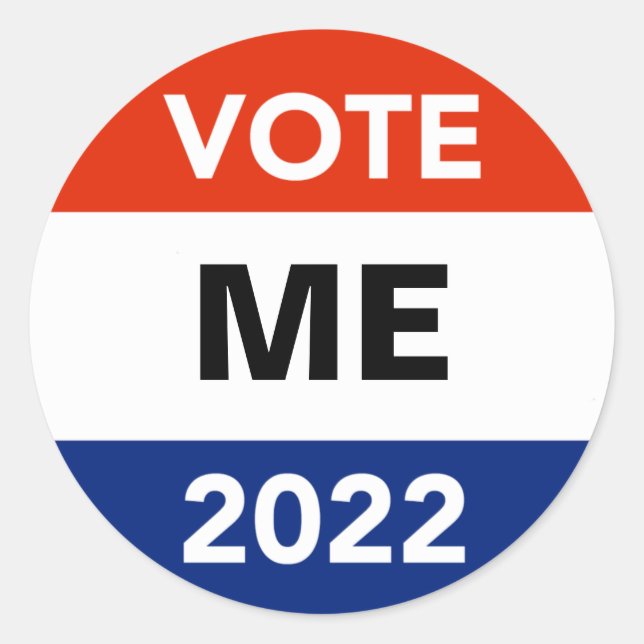 Personal Vote 2022 Midterm Election Campaign Class Classic Round Sticker (Front)