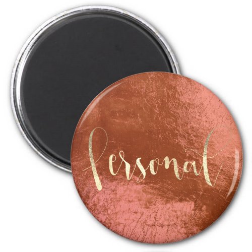 Personal Weekly Planner Pink Blush Copper Gold Magnet