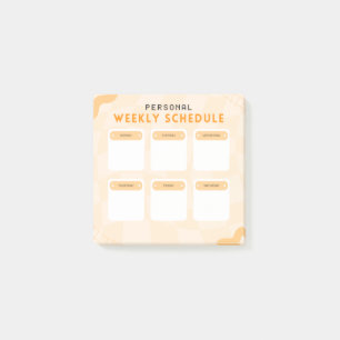 Personal Weekly Schedule Post-It Notes