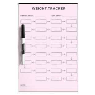 Weight Loss Tracker journal Dry Erase Board | Zazzle