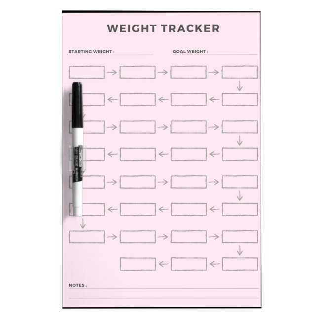 Personal Weight Tracker   Dry Erase Board (Front)