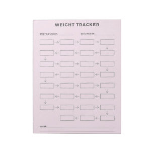 Personal Weight Tracker Notepad