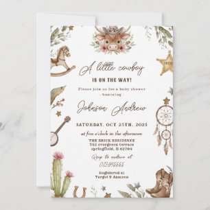 Personal Western CowBoy Baby Shower Invitation