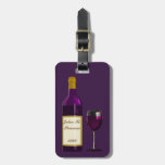 Personal  Wine Lable Monogram Travel Name Tag at Zazzle