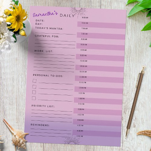 Personal Work Planner To Do Reminder Mantra Notepad