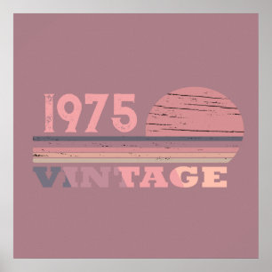 Personaliazed fifty vintage 50th birthday party poster