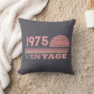Personaliazed fifty vintage 50th birthday party throw pillow