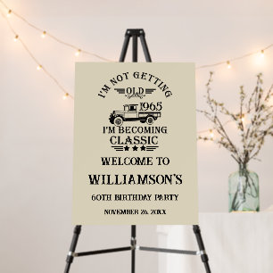 Personaliazed sixty vintage 60th birthday party foam board