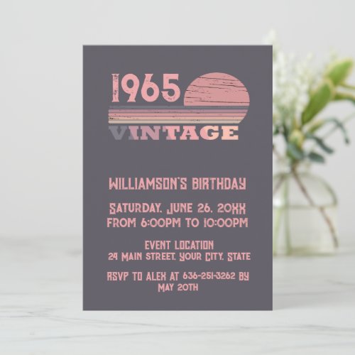 Personaliazed sixty vintage 60th birthday party