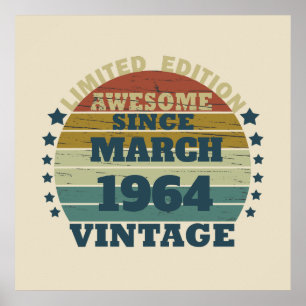 Personaliazed sixty vintage 60th birthday party poster