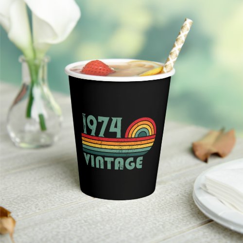 Personaliazed vintage 50th birthday gifts paper cups