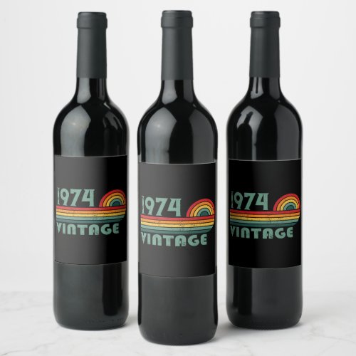 Personaliazed vintage 50th birthday gifts wine label