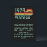 Personaliazed vintage 50th birthday party invitation<br><div class="desc">You can add some originality to your wardrobe collection with this vintage classic birthday graphic design with awesome typography font lettering, It is a great gift for men, women, husbands, wife, girlfriend, and a boyfriend who will love this one-of-a-kind artwork. Amazing and funny holiday present for your happy birthday party....</div>