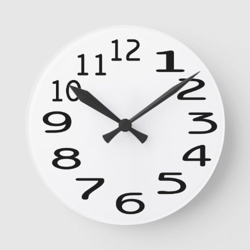 Personalisable Clock template with Numbers