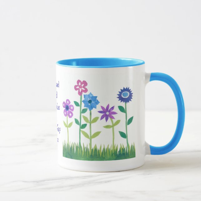 Personalisable 'Flower Power' Wedding Mug (Right)