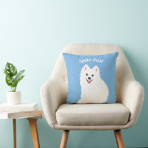 Personalisable Japanese Spitz Seat Dog Cushion