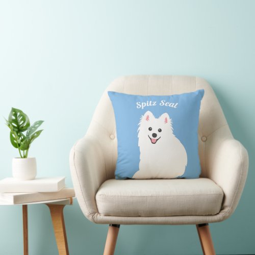 Personalisable Japanese Spitz Seat Dog Cushion