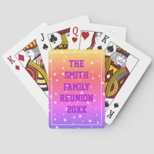 Personalisable Rainbow/White Star Fashion Poker Cards