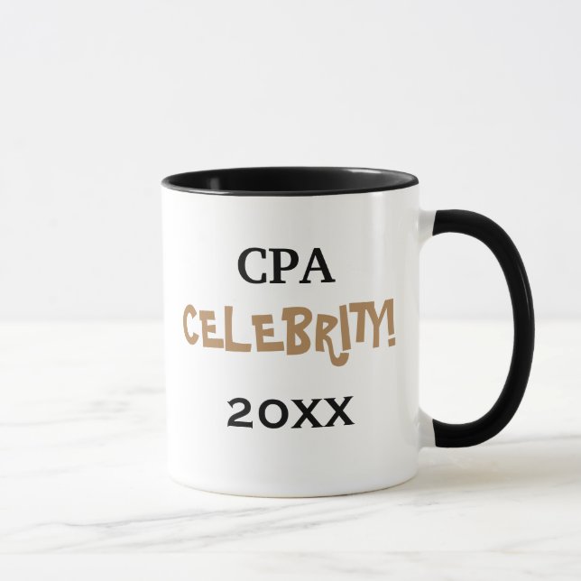 Personalisable Special CPA Accountant Celebration Mug (Right)