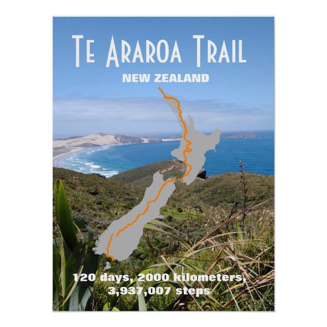 Personalisable Te Aroroa Trail  Poster (Front)