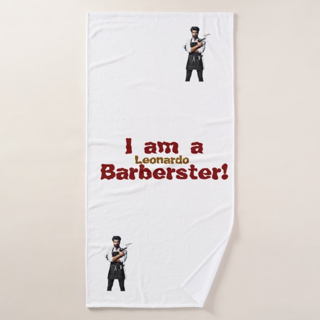 personalisable Towel Barber theme (Bath Towel)