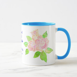 Personalisable Vintage Pink Roses Wedding Mug