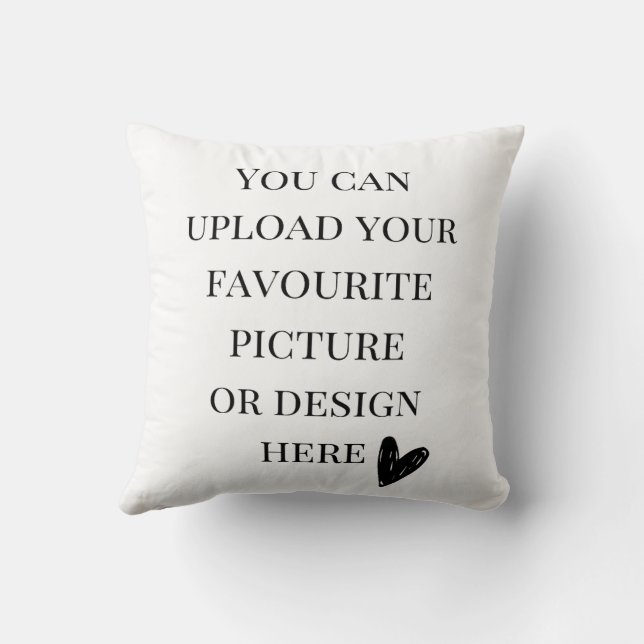 Personalise 16" x 16"  throw pillow (Back)