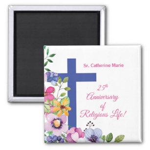 Personalise, 25th Anniversary Nun Religious Life Magnet
